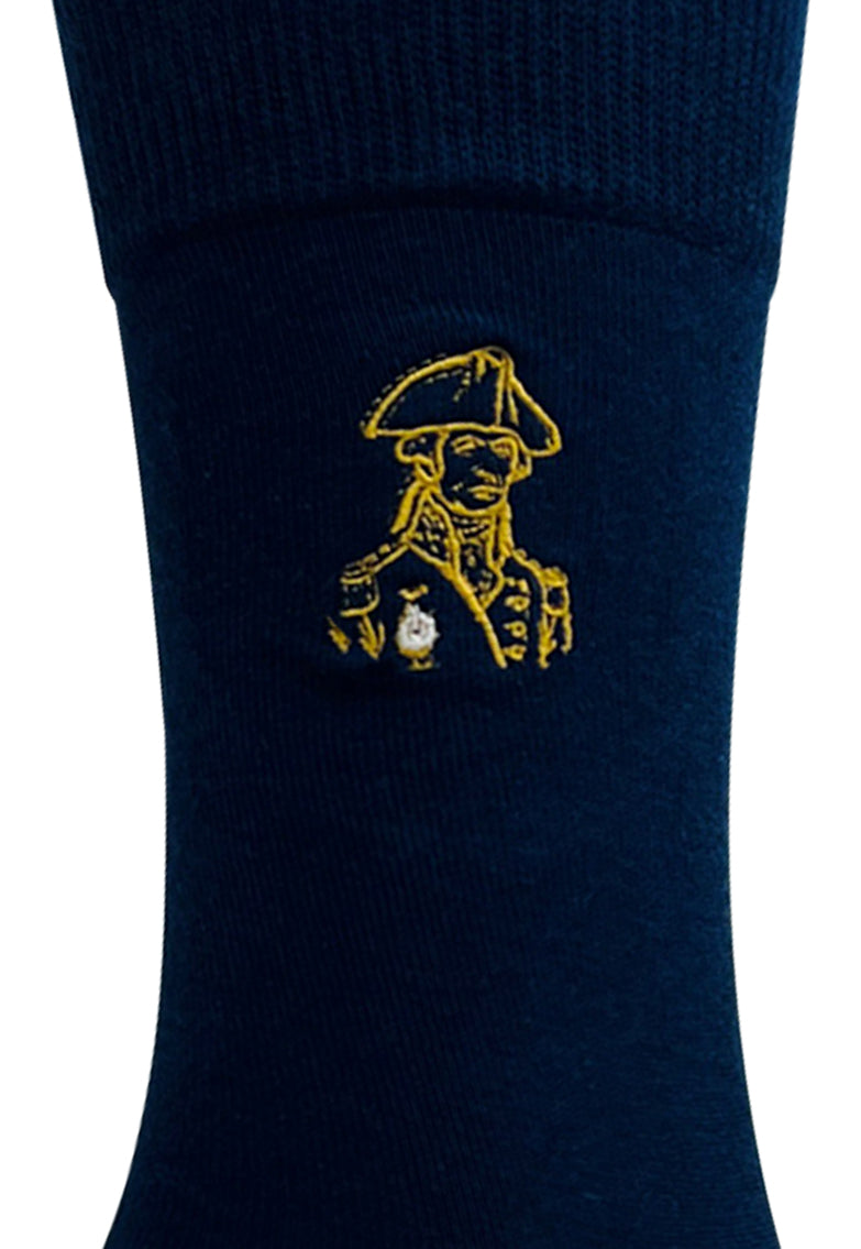 Admiral Horatio Nelson embroidered Men's dress socks