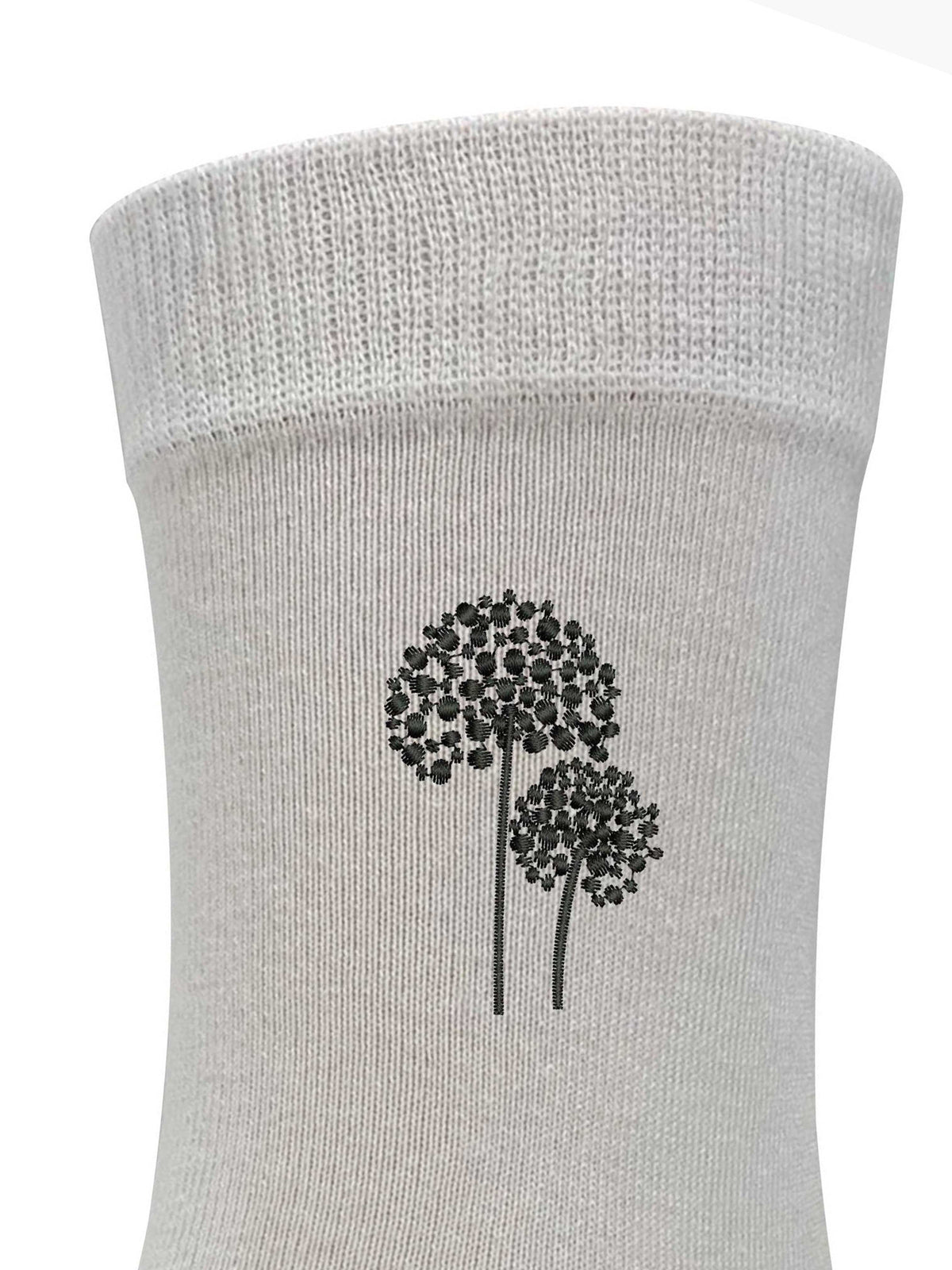 Dandelion Embroidered Men's and Women's dress socks