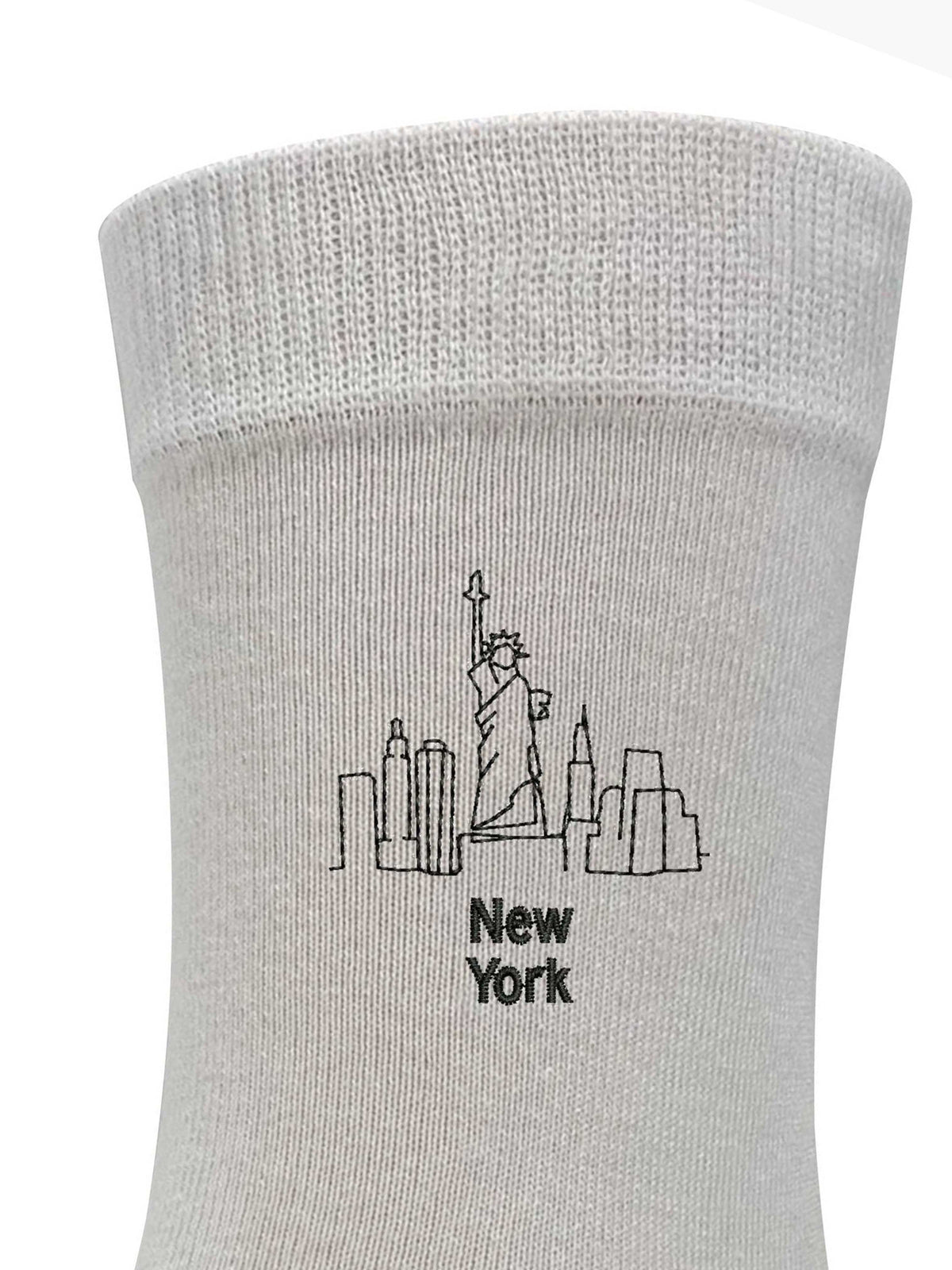 New York Embroidered Men's and Women's dress socks