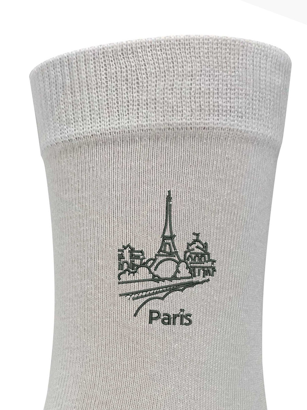 Paris Embroidered Men's and Women's dress socks