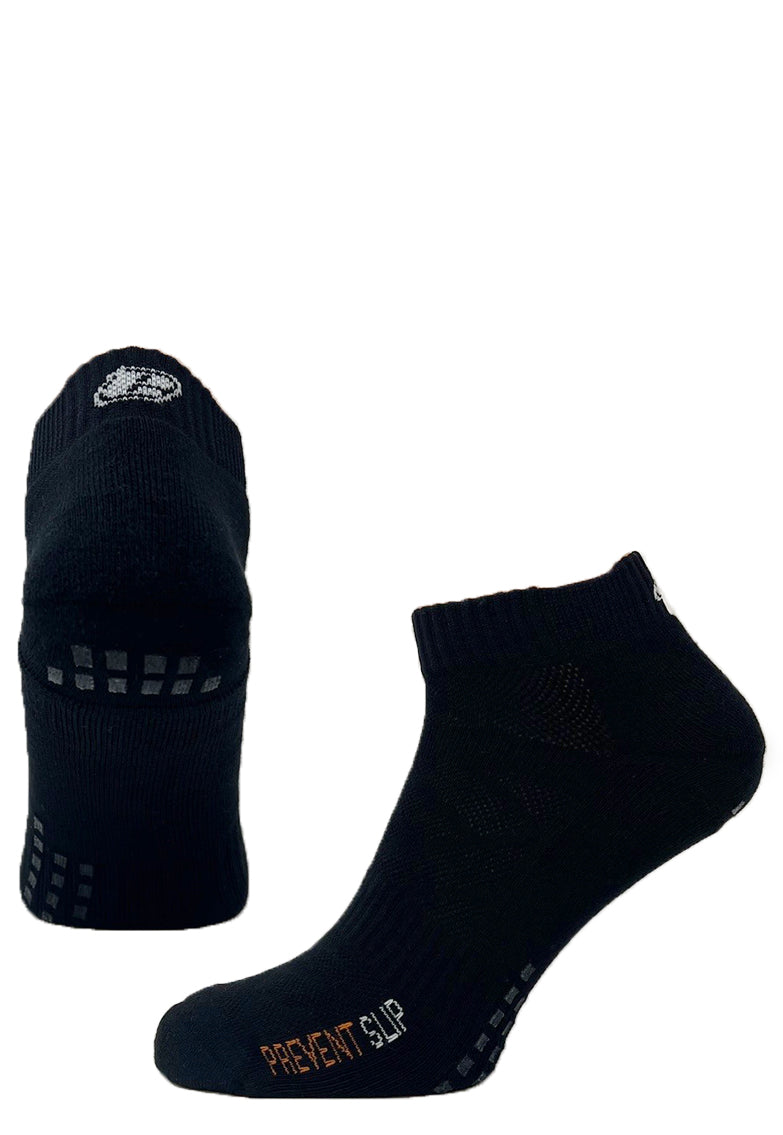 Prevent Slip - Black Non-Slip Performance Trainer Grip Socks