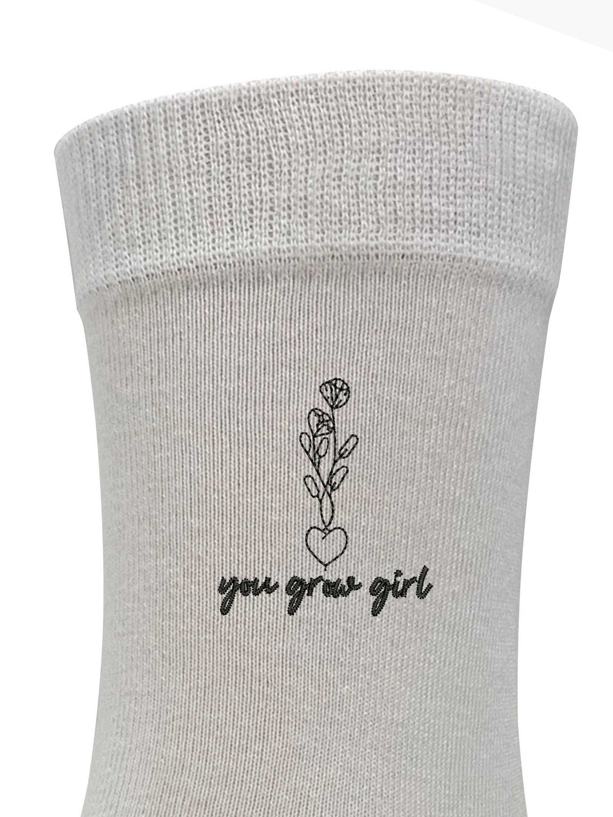 You Grow Girl Embroidered Men's and Women's dress socks